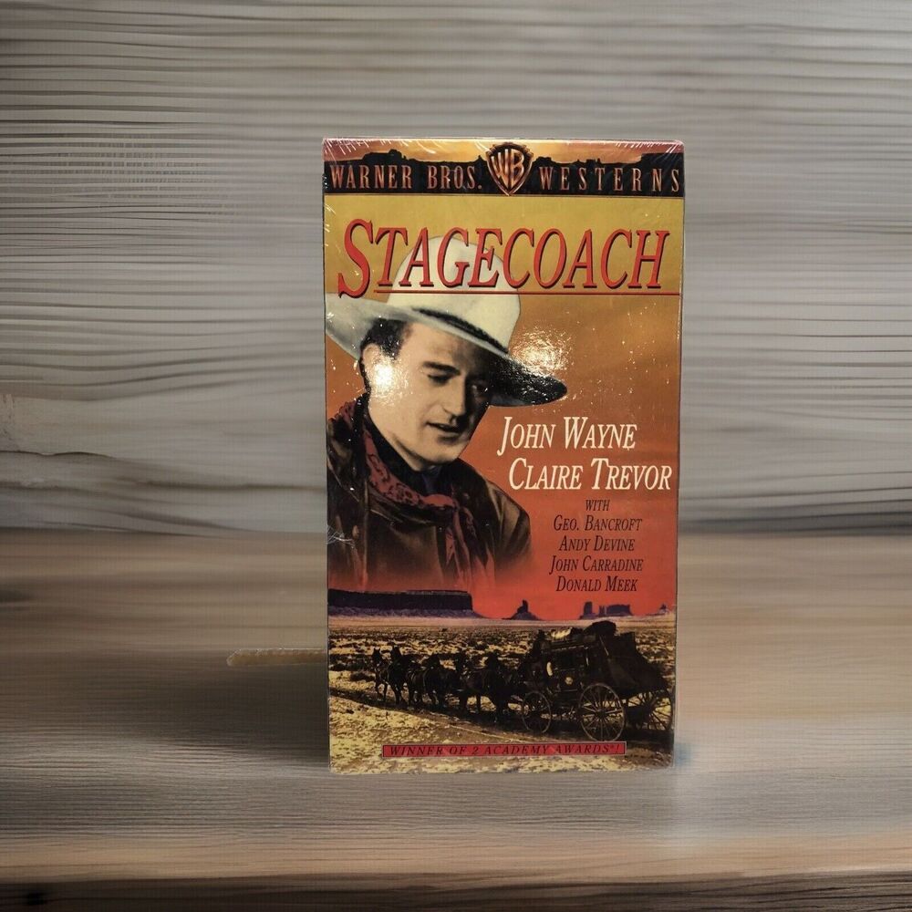 Stagecoach VHS John Wayne Claire Trevor 1939 Classic Western Movie WB Sealed